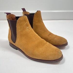 H‎ By Hudson London Chelsea Boots Mens Size 8 / EUR 41 Tamper Sand Tan Suede